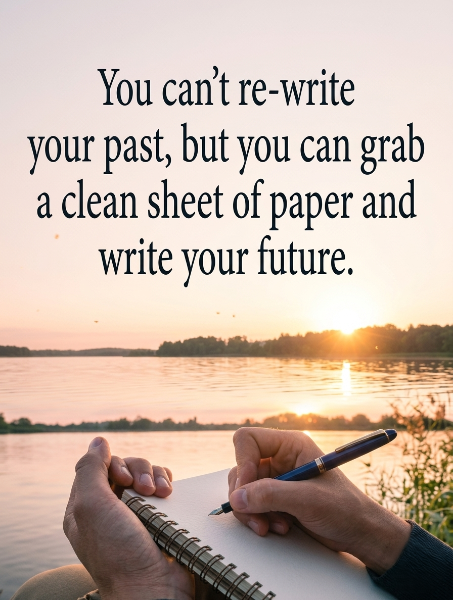 Clean sheet of paper and pen — write your future